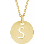 18K Yellow Gold-Plated Sterling Silver Initial S 16-18" Necklace