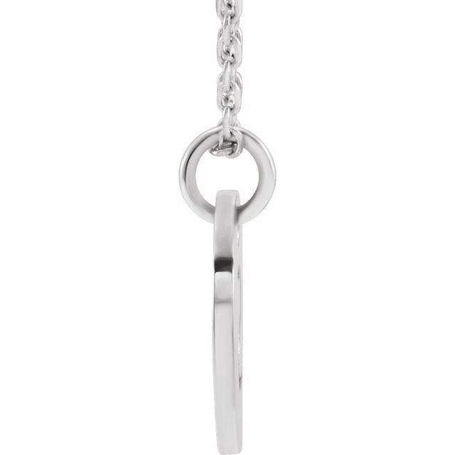 14K White Initial S 16-18" Necklace