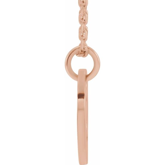 14K Rose Initial S 16-18" Necklace