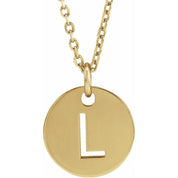 18K Yellow Gold-Plated Sterling Silver Initial L 16-18" Necklace