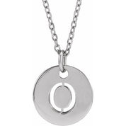 Sterling Silver Initial O 16-18" Necklace