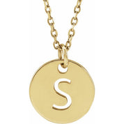 18K Yellow Gold-Plated Sterling Silver Initial S 16-18" Necklace