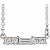 14K White 1/4 CTW Natural Diamond 18" Necklace