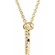 14K Yellow 1/8 CTW Natural Diamond 16" Necklace