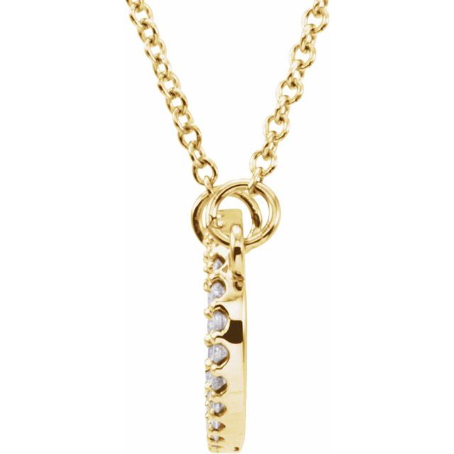 14K Yellow 1/8 CTW Natural Diamond 16" Necklace