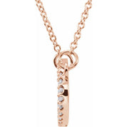 14K Rose 1/8 CTW Natural Diamond 16" Necklace