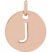 18K Rose Gold-Plated Sterling Silver Initial J Pendant