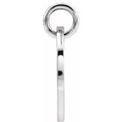 14K White Initial I Pendant