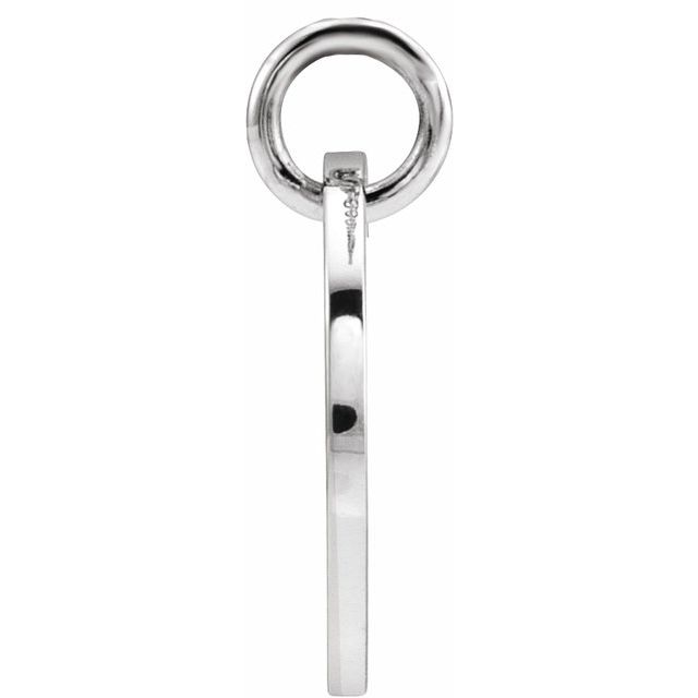 14K White Initial I Pendant