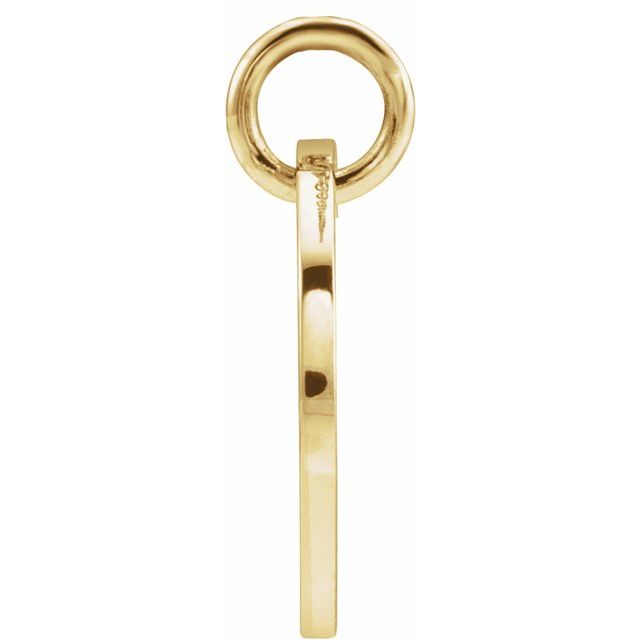 14K Yellow Initial B Pendant