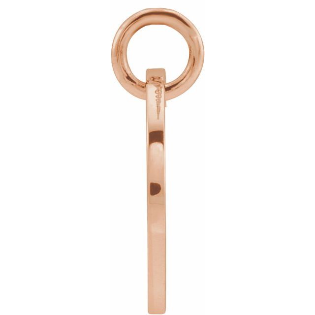 18K Rose Gold-Plated Sterling Silver Initial C Pendant