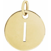 18K Yellow Gold-Plated Sterling Silver Initial I Pendant
