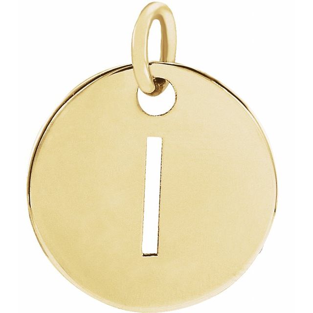 18K Yellow Gold-Plated Sterling Silver Initial I Pendant