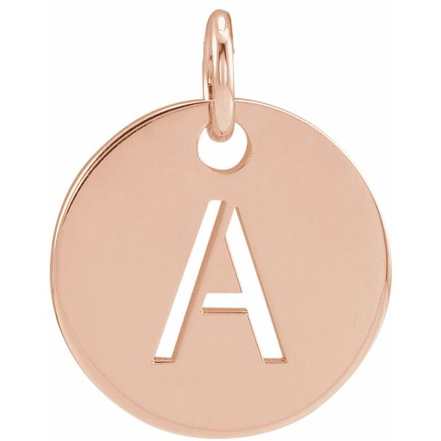 18K Rose Gold-Plated Sterling Silver Initial A Pendant