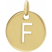 18K Yellow Gold-Plated Sterling Silver Initial F Pendant