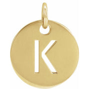 18K Yellow Gold-Plated Sterling Silver Initial K Pendant