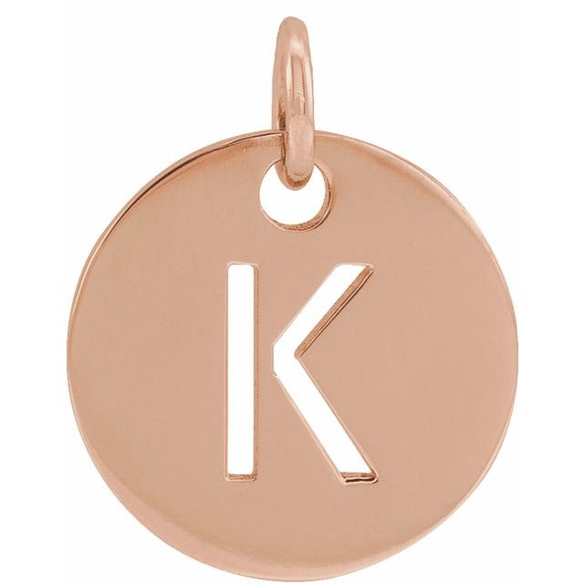 18K Rose Gold-Plated Sterling Silver Initial K Pendant