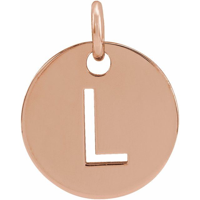 18K Rose Gold-Plated Sterling Silver Initial L Pendant
