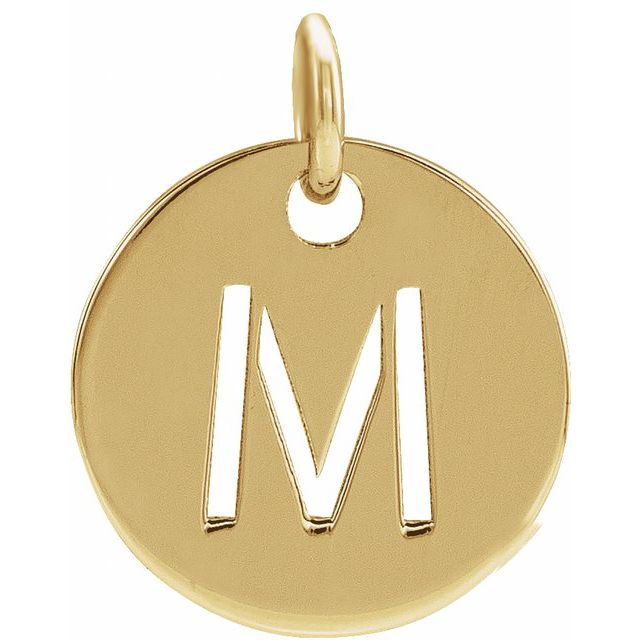 18K Yellow Gold-Plated Sterling Silver Initial M Pendant