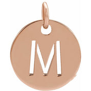 18K Rose Gold-Plated Sterling Silver Initial M Pendant