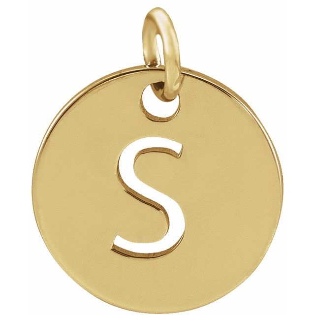 18K Yellow Gold-Plated Sterling Silver Initial S Pendant