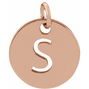 18K Rose Gold-Plated Sterling Silver Initial S Pendant