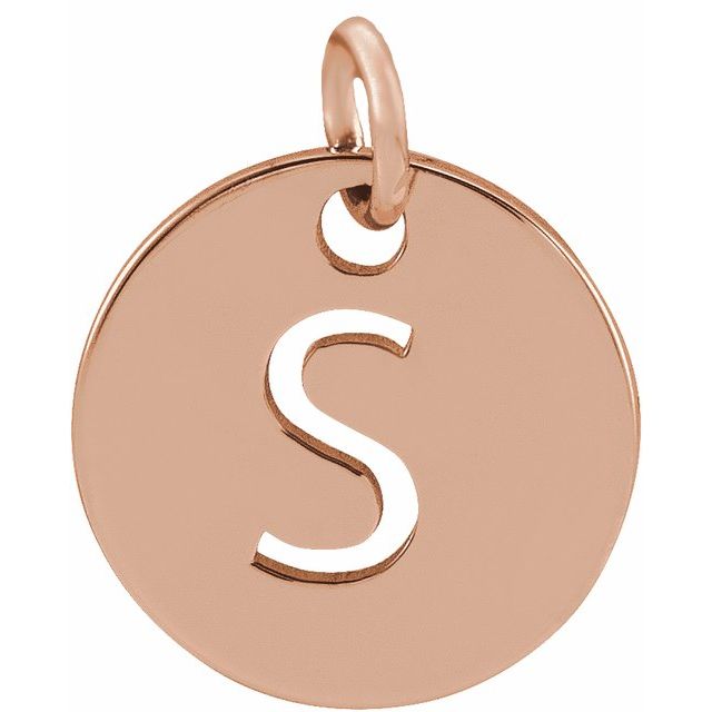 18K Rose Gold-Plated Sterling Silver Initial S Pendant