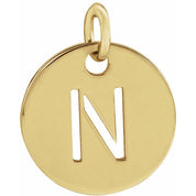 18K Yellow Gold-Plated Sterling Silver Initial N Pendant