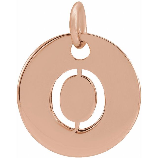 18K Rose Gold-Plated Sterling Silver Initial O Pendant