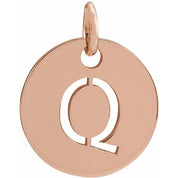 18K Rose Gold-Plated Sterling Silver Initial Q Pendant