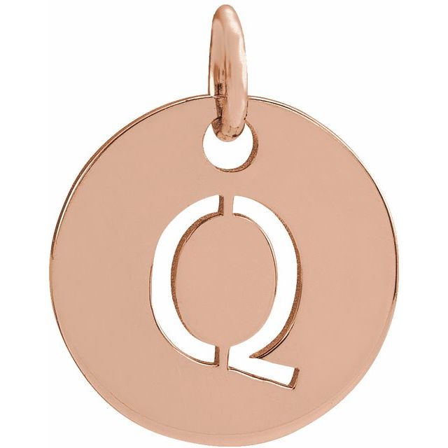 18K Rose Gold-Plated Sterling Silver Initial Q Pendant