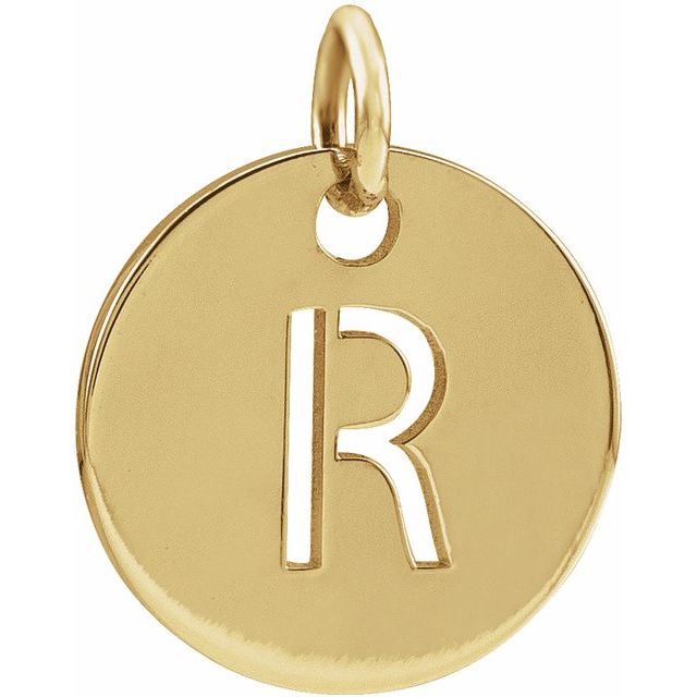 18K Yellow Gold-Plated Sterling Silver Initial R Pendant
