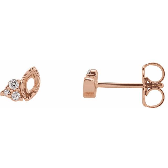 14K Rose Gold Marquise .05 CTW Diamond Semi-Set Earrings - 87095:602:P