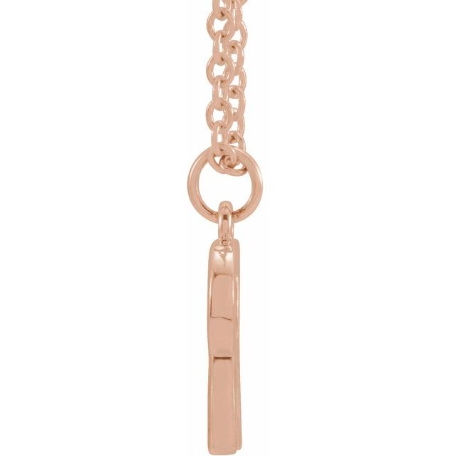 18K Rose Gold-Plated Sterling Silver Initial R  Dangle 16" Necklace