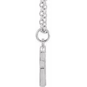 Sterling Silver Initial R Dangle 16" Necklace