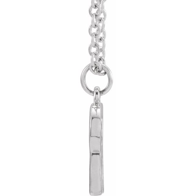 Sterling Silver Initial R Dangle 16" Necklace