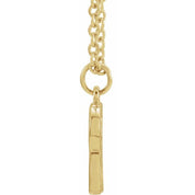 18K Yellow Gold-Plated Sterling Silver Initial R  Dangle 16" Necklace