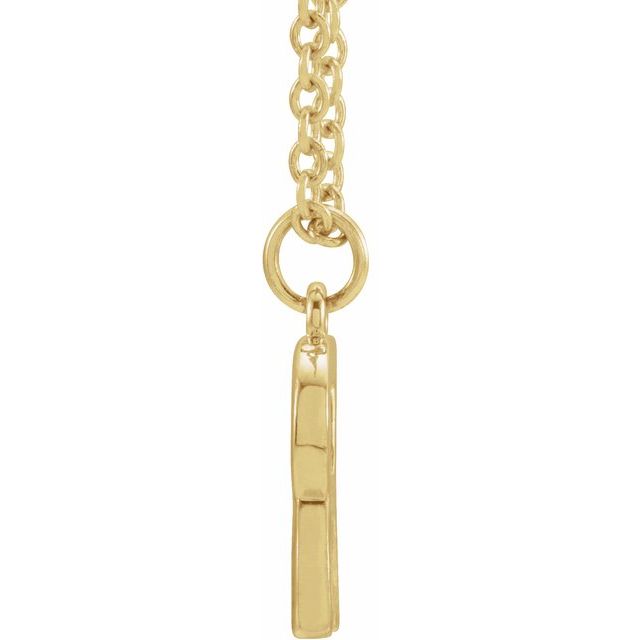 18K Yellow Gold-Plated Sterling Silver Initial R  Dangle 16" Necklace