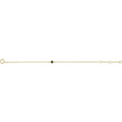 14K Yellow Imitation Peridot Youth Birthstone 4 1/2-5 1/2" Bracelet