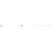 14K Yellow Imitation Mozambique Garnet Youth Birthstone 4 1/2-5 1/2" Bracelet
