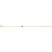 14K Yellow Imitation Blue Zircon Youth Birthstone 4 1/2-5 1/2" Bracelet