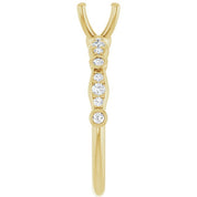 18K Yellow 5.8 mm Round 1/4 CTW Natural Diamond Semi-Set Engagement Ring