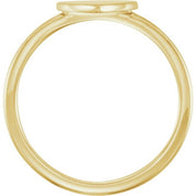 14K Yellow Be Posh? Engravable Heart Signet Ring