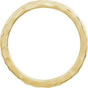 14K Yellow 1.6 mm Hammered Stackable Ring Size 7
