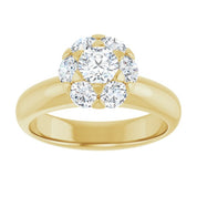 14K Yellow Round Natural Diamond Natural Diamond