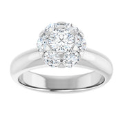 18K White Round Natural Diamond Natural Diamond