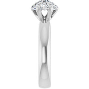 14K White Round Natural Diamond Natural Diamond