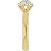 14K Yellow Round Natural Diamond Natural Diamond