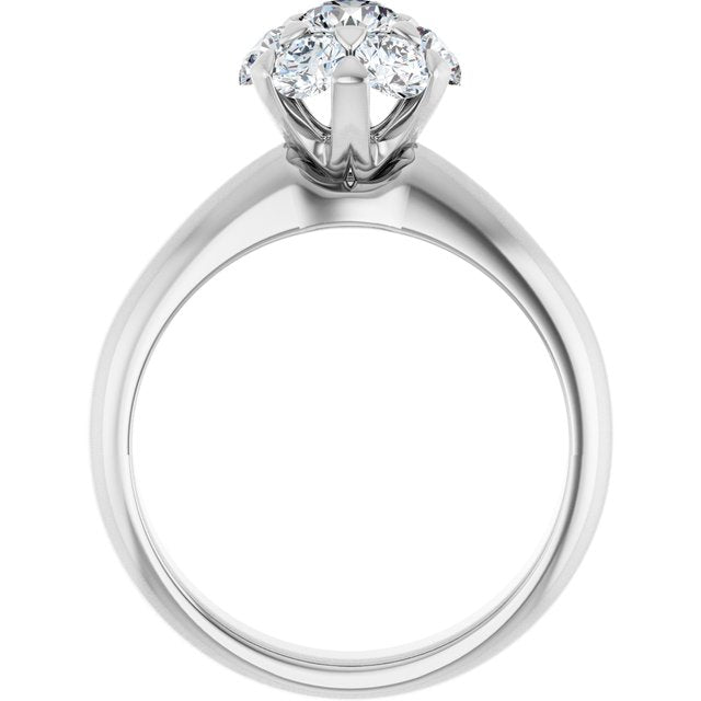 Continuum Sterling Silver Round Natural Diamond Natural Diamond