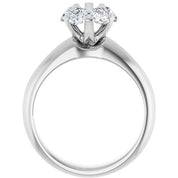 Continuum Sterling Silver 4.5 mm Round 3/4 CTW Natural Diamond Semi-Set Engagement Ring